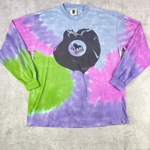 Real Bad Man Records T-Shirt Mens XL Purple Tie Dye Crew Long Sleeve Pullover